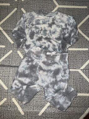 Little Bipsy Gray Marble Kids Matching Set 12-18 Months